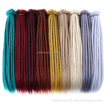 Hot sell wholesale 20inch  soft dreadlock braids Dreadlocks Hair Extensions synthetic dreadlock